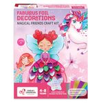 Chalk and Chuckles Art and Craft Kit; Fabulous Foil Decorations for Kids Age 4-9 Year; Unicorn; Princess; Mermaid Theme; DIY Gifts for Girls; Boys; Creative Toys for Kids