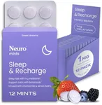 Neuro Melatonin 1 mg Sleep & Recharge Mints (144 Pieces) - Fast Dissolve Melatonin Sugar Free Mints with Lemon Balm & Chamomile for Better Sleep - Calm Sleep Supplement - Mixed Berry Flavor