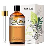 PHATOIL Sweet Orange Essential Oil, Pure Essential Oils for Aromatherapy Diffuser, 3.38FL.OZ Large Volume Sweet Orange Oil with Glass Dropper