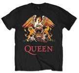 Queen Official Crest Logo Rock Tee T-Shirt Top Clothing Mens Ladies Womens Unisex (Large)