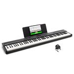 Alesis 88 Key Keyboard Piano with 480 Sounds, Speakers, USB MIDI, Sheet Music Tablet Rest, Power Adapter and Piano Lessons for Beginners