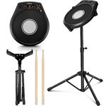 CAHAYA Drum Electric Practice Pad Kit: with Stand and Drumsticks LCD Display, 3 In 1 Mode Metronome, Counting, Speed Detection, for Drum Beginner, CY0316