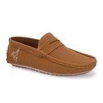 PETKRILL Loafers for Men Driving Loafer Breathable Knit Upper I Trendy Casuals comfortable & Flexible | Machine Washable Lightweight Casual and Formal Slip-on Loafers For Boy’s & Men’s shoes (Tan, UK Footwear Size System, Adult, Men, Numeric, Medium, 7)