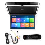 Roof Car Monitor, 17.3in IPS Flip Down Monitor 1080P Ceiling Mount Bluetooth TV WIFI HDMI USB SD FM MP5 Speaker Player for Android 8.1