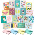 Sweetzer & Orange Birthday Happy Birthday Cards with Envelopes and Birthday Card Assortment Box. Cute Set of 20 Assorted Birthday Cards with Envelopes, Bulk Greeting Cards Assortment III