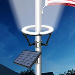 enrybia Flag Pole Light Solar Power