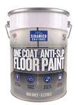 SIRAMICO COATINGS One Coat Anti-Slip Floor Paint | 5 Litres | 5 Modern Colours I Waterbased, Quick Drying Formula | White, Black, Greys (Mid Grey, 5 Liters)