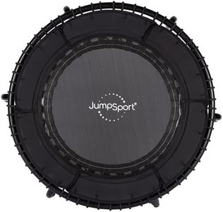JumpSport PRO Professional Fitness Trampoline with Safe 39 Inch Bounce Surface, Stable Arched Legs, and Adjustable Tension Bungees, Black