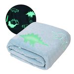 Winthome Glow in The Dark Throw Blanket for Kids Girls Boys, Super Soft Flannel Fleece Fluffy Cuddly Toddlers Blankets Large 51"x67" Cozy Fuzzy Plush Gifts All Seasons