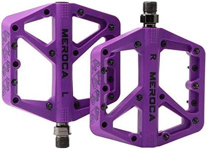 #N/A Mountain Bike Pedals MTB Pedals Bicycle Flat Pedals 9/16" Sealed Bearing Lightweight Platform for Road Mountain BMX MTB Bike, High Performance - Purple