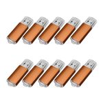 Fenglangrong 10 Pack Flash Drive 8GB USB Sticks, USB 2.0 Thumb Drives Bulk Flash Drive Pack 8GB Pendrive USB Memory Stick Zip Drive USB Sticks 10 Pack Orange