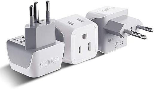 Ceptics Switzerland Travel Adapter Plug with Dual USA Input - Power - Type J (3 Pack) - Ultra Compact - Safe Grounded Perfect for Cell Phones, Laptops, Camera Chargers and More (CT-11A)