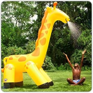 BigMouth Inc. Giant Yellow Giraffe Inflatable Kids Yard Sprinkler - Inflatable Sprinkler, Easy to Clean, Inflate/Deflate, Transport, and Store (BMYS-0025)