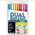 Tombow Tropical Colours Dual Brush Pen 10-Pieces Set Multi-Color 56189