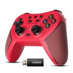 EvoFox One S V2 Universal 3-Mode Wireless Gaming Controller,1000Hz HallSense™ Precision Joysticks, BT, 2.4GHz & Wired, Macros, Fast Type-C Charging, PC, Mobile, Android TV, PS4 & Console Gaming