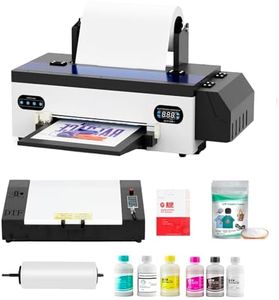 A3 DTF Printer for T-Shirt Printing, L1800 Direct to Film Transfer Machine, Roll and Sheet Film, DTF Ink 6x250ml and Powder, Oven Bundle Set for Garment Printing Small Business