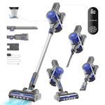 GeviCleaner Cordless Vacuum Cleaner | 400W Powerful Stick Vacuum Cleaners | Long Runtime Detachable Battery | LED Display | Deep Clean for Hard Floor Carpet