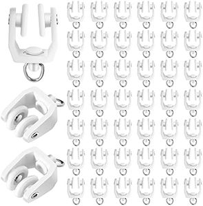 Jetec Ceiling Curtain Track Flexible Bendable Rollers Plastic Drapery Rail Sliding Glider for Windows Shower Tracks, 11 mm (100 Pieces)