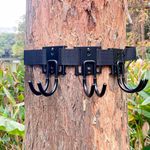 Tobbo Treestand Straps Hanger Hunting Tree Stand Accessories with 3 Metal Hooks,Archery Equipment Hooks with 1 Spare Strap