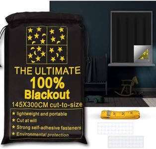 [2023 Upgraded] Portable Blackout Shades (118" x 57") Travel Window Blackout Curtains, 100% Blackout Material Temporary Blackout Blinds for Baby Nursery, Bedroom, Dorm Room, or Travel Use…