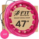 Smart Hula Fit Hoop for Adult Weight Loss - Infinity Exercise Hoola Hoop - Weighted Hoolahoop for Women - Abs Workout Hoopfit with Cooling Towel