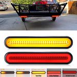 FABOOD F 2X Halo Neon 100LED Stop Flowing Turn Signal Brake Rear Tail Light Trailer Truck