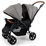 INFANS Double Stroller, Foldable Baby Tandem Stroller with djustable Backrest Canopy Footrest, 5-Point Harness, Storage Basket, Convertible Compact Twin for Infants and Toddlers (Grey)