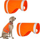 2 Pieces Dog Reflective Vest for Hunting - Reflective Dog Vest - Soft & High Visibility Outdoor Dog Safety Vest for Night Walking Hunting - Keep Dog Visible and Safety from Hunters (Blaze Orange, L)