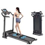 COSMO BUY Treadmill for Home Foldable 1.5 HP Electric Motorized Walking Running Jogging Gym Equipment Best for Cardio Fitness Office, Outdoor and Indoor LED Display and Phone Holder Exercise Machine