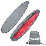 Kohree Kayak Cover for Outdoor Storage Fits 11.8-13.1ft, Waterproof & UV Protection Canoe Storage Dust Cover for Fishing Boat SUP Paddle Board