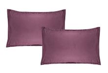 Trance Home Linen 400 TC Premium Cotton Pillow Covers | Pillow Cases | Set of 2 Piece Pillow Covers only |Large Size (Plum, 20 X 30 inch)