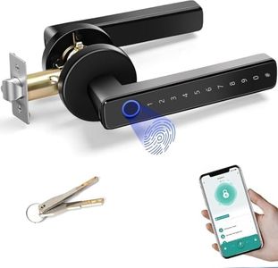 TEKXDD Smart Lock - 5 in 1 Fingerprint Door Lock, Password Bluetooth Smart Locks,Biometric Identification Fingerprint Key Digital NFC, Code Locks for Home, Office, Hotel(APP Smart Management)