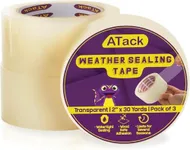 ATack Window Weather Seal Tape for Windows and Doors 2" x 30yds (3-Pack) Weather Sealing Tape for Windows to Keep Cold Out for Winter Residue-Free Stripping Air Conditioner Sealing Tape for Windows