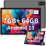 DOOGEE U9 2024 Newest Android 13 10" Tablet 7GB RAM+64GB ROM 1TB TF, Bluetooth 5.0 WIFI 6 Tablet, 10W Fast Charging Android Tablets, OTG, Type C, 3.5mm Heakphone Jack, Gray - 2024