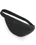 Destinio Waist Bag for Man Woman - Water Repellent Fabric, Waterproof Zippers & Back Pocket - Large Travel Waist Pouch, Fanny Pack, Belt & Hip Bag for Hiking - Black