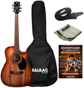 Cort AF500CE Standard Series Cutaway 6 String Electro Acoustic Guitar with Gig-Bag, Strap, Polishing Cloth & E-Book
