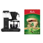 Technivorm Moccamaster KBGV Select 10-Cup Coffee Maker (Series 53948) + Melitta Bamboo Super Premium Coffee Filters Bundle