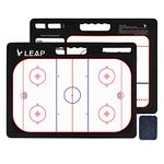 LEAP Coach Board Ice Hockey Tactical Coaching Two Sides with Full & Half Court Feature Premium Dry Erase Tool, Basketball Soccer Volleyball Baseball Football for Kids, Community, High School Team