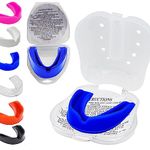 Mouth Guard Gum Shield Contact Rugby Sports Martial Arts MMA Boxing Hockey Football Kids Youth Teeth Protection Boys Girls Boil Bite Fit Professional Mouthguard for Junior Age Year 5 7 10 11 6-8 9-12