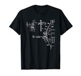 Cool Archery Tees - Bow Design Blueprint T-Shirt T-Shirt