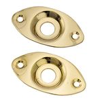 Musiclily Oval Electric Guitar Output Jack Plate,Gold