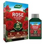 TOPLINE Rose Plants Feeding Bundle - Rose Food Enriched Horse Manure 3kg & Rose Feed Liquid 1L Garden Fertiliser for Outdoor Plants or Houseplants with Topline Card, Brown