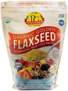 Premium Gold Flax Products Organic Ground Flax Seed, 4 lbs.