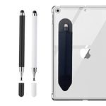 Tablet Stylus Pen for Android/iPhone/Touch Screens/Samsung/Kindle Fire HD,Universal Stylist Capacitive Pens 2 in 1 Pencil Holder for Galaxy Tab A8/A7 Lite/S6/Note 10/Apple iPad/14 Pro Max/13/12/11/SE