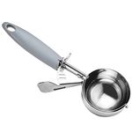 JUNADAEL J Portion Scoop, 4 OZ Scooper, #8 Disher Scoop, 8 Tbsp Cupcake Scoop, Grey Handle, for Portion Control, Cookie Dough, Cupcake Batter, Ice Cream