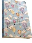 The Gilded Bird Wedge, Baby Changing Mat w/Raised Sides, Change Pad 69cm x 44cm, Extra Thick, Wipeable (Balloon Festival Blue)