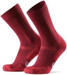 DANISH ENDURANCE Hiking Socks, Warm Merino Wool Walking Socks for Winter, for Men & Women, Unisex, Wine Red, 9-12
