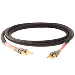 Blue Jeans Cable Canare 4S11 Speaker Cable, with Ultrasonically-welded Conventional (Non-Bi-Wire) Terminations, (One Cable - for one Speaker); Assembled in The USA (6 foot, Bananas to Bananas, Black)