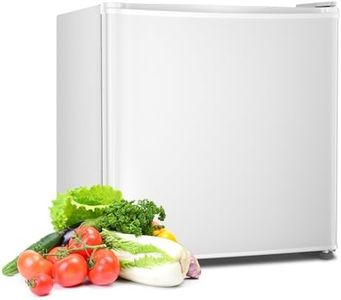 Electactic 1.4 Cu.ft Mini Fridge with Freezer, Compact Refrigerator, Single Reversible Door, Ultra Quiet, Energy Efficient for Office, Dorm, Bedroom, Apartment, White