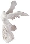 Design Toscano Nike of Samothrace Bonded Marble Statue, Desktop, White